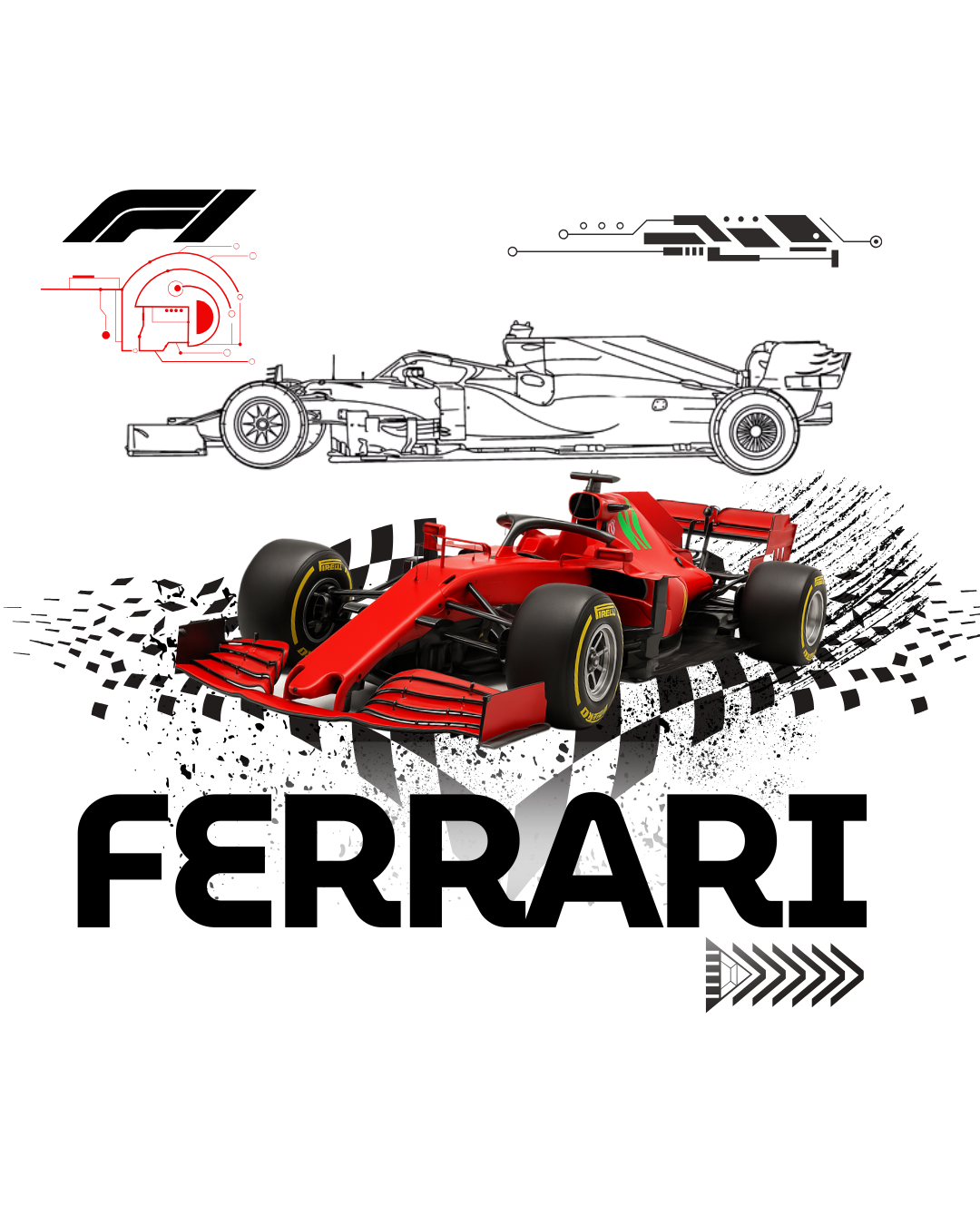 Ferrari White Tshirt