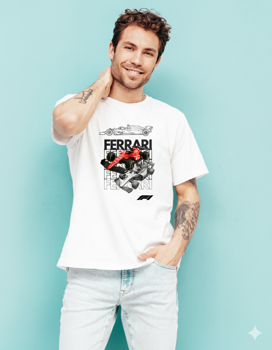 Ferrari White Tshirt