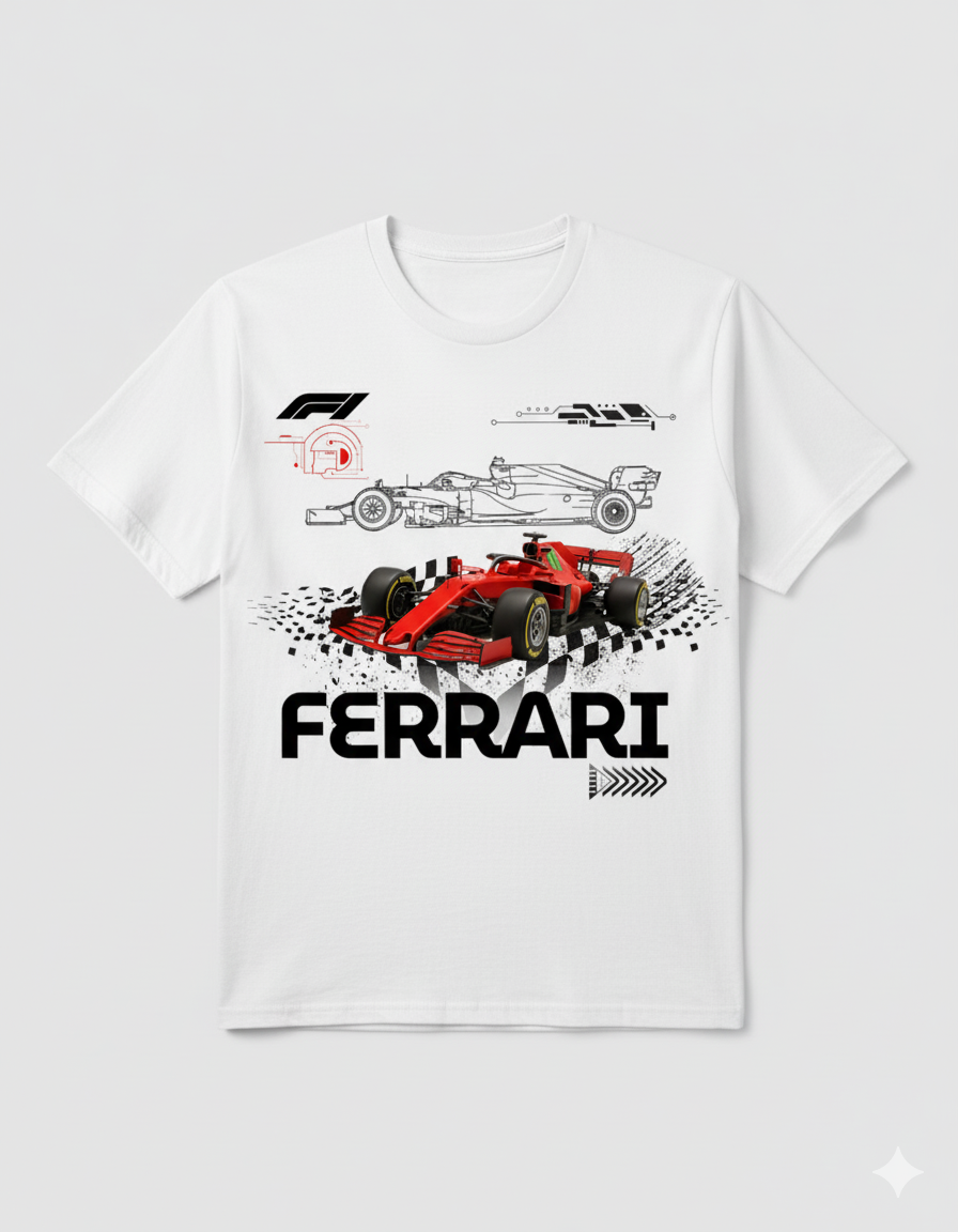 Ferrari White Tshirt